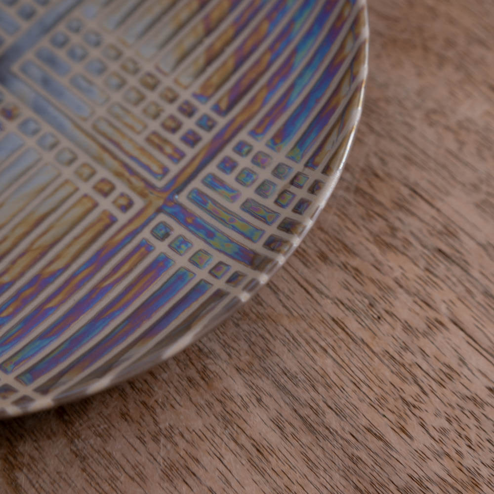 【WEB限定】syoji プレート 組子 (メタルWH) -器市-