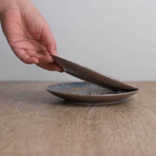 【WEB限定】syoji プレート 組子 (メタルWH) -器市-