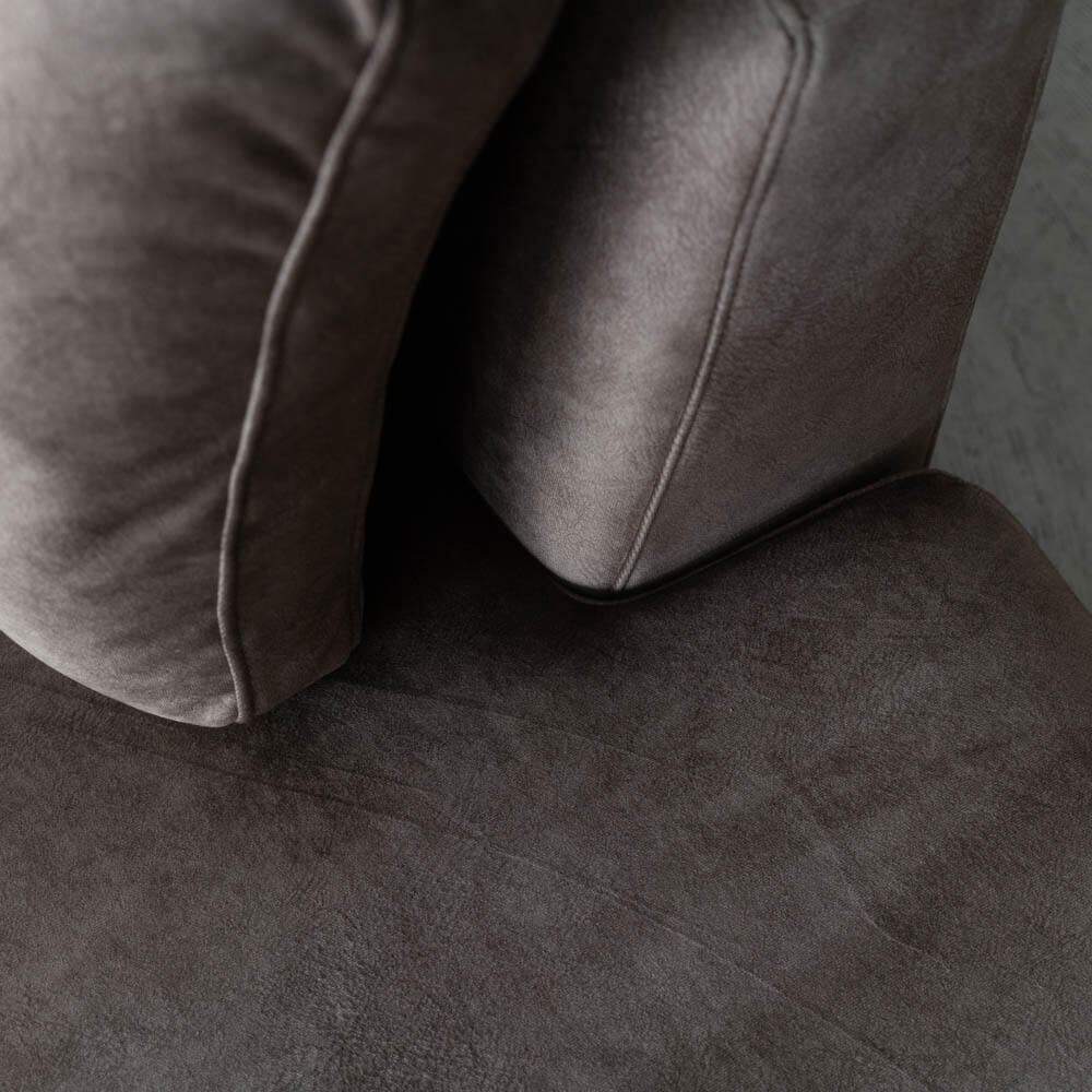 ［現品SALE］コロン カウチソファ（L）＋ シェーズロング（R） アッシュ材 / グレー張地：マーブル10