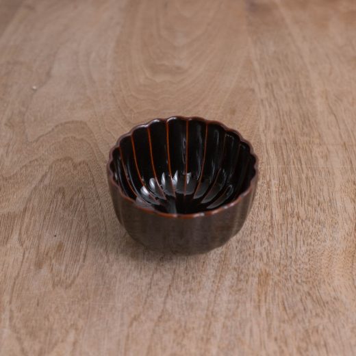 菊型豆鉢（アメ）-器市-