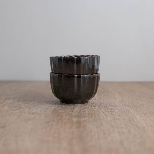 菊型豆鉢（アメ）-器市-