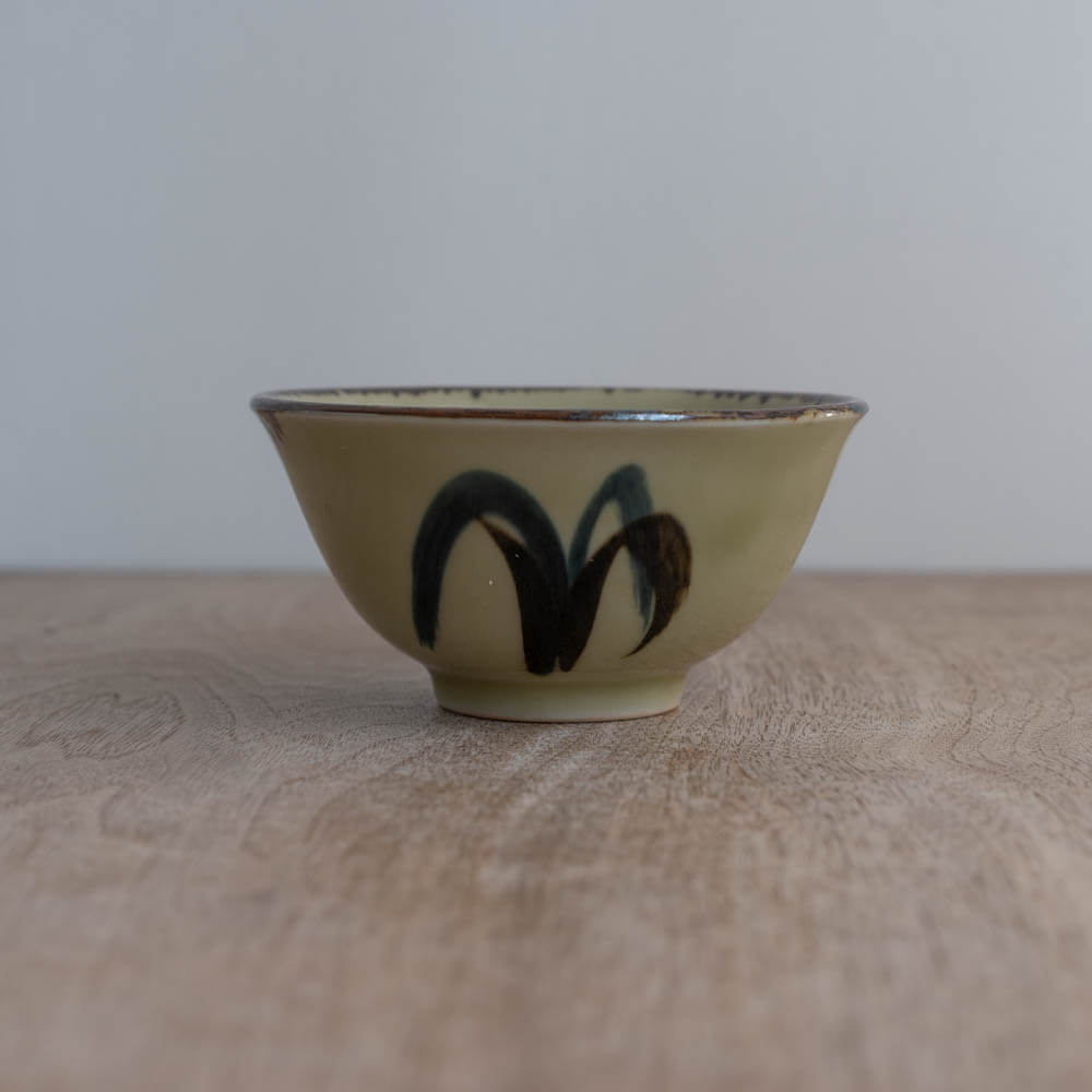 灰緑釉茶碗 ススキ