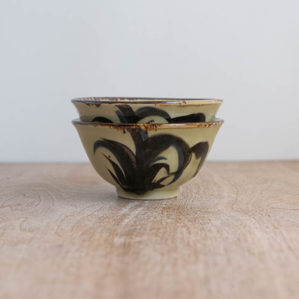 灰緑釉茶碗 ススキ