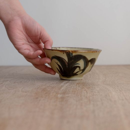 灰緑釉茶碗 ススキ