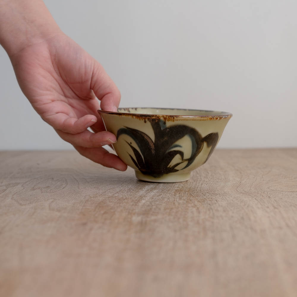 灰緑釉茶碗 ススキ