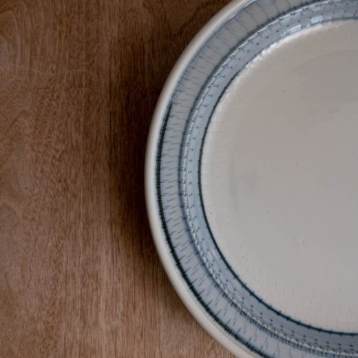 青リムカンナ クープ皿 -器市-