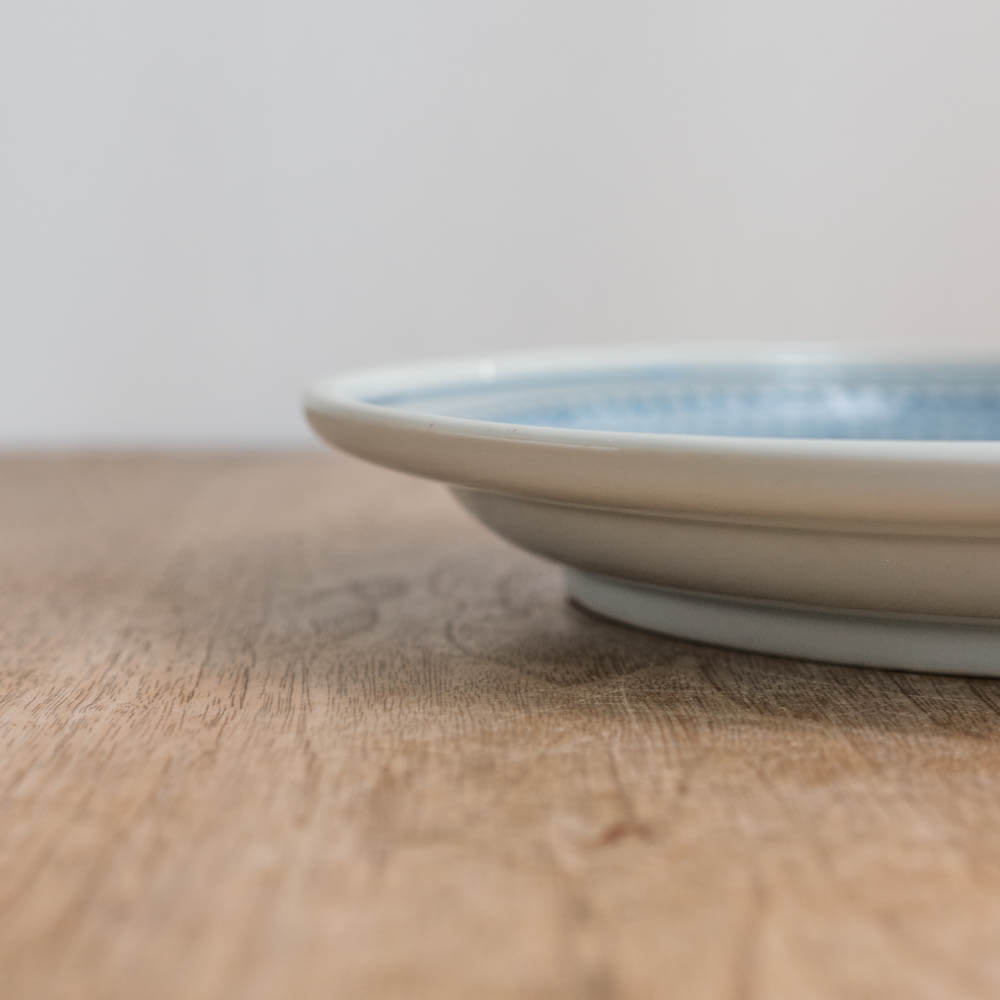 青リムカンナ クープ皿 -器市-