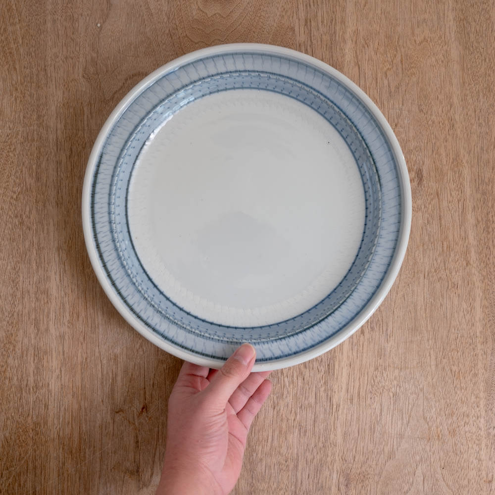 青リムカンナ クープ皿 -器市-