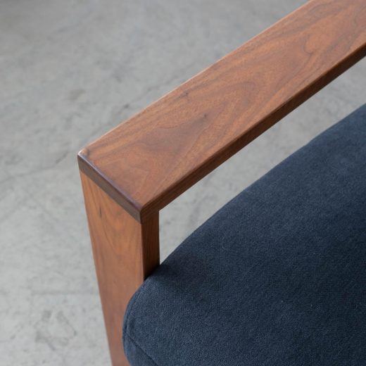 ［現品SALE］ウッドハウスⅡ 2.5Pソファ1800 ウォールナット材オイル/カプリス9ネイビー