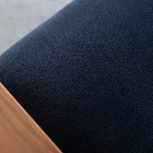 ［現品SALE］ウッドハウスⅡ 2.5Pソファ1800 ウォールナット材オイル/カプリス9ネイビー