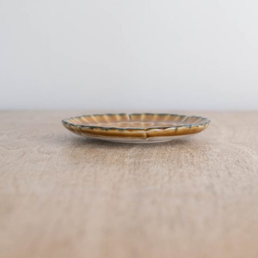 ぼたん銘々皿（ブラウン）-器市-