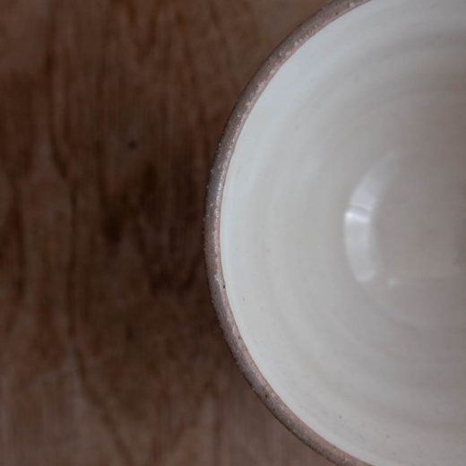 赤ドット茶碗 白（こぶり）