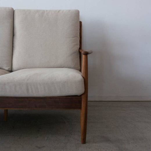 ［現品SALE］EDDA 3Pソファ  LS30303A-EL0E2＋オットマン（ベージュ）