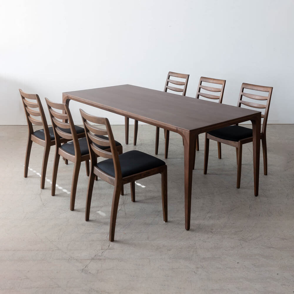 ［現品SALE］BOSCO ダイニング 7点セット テーブル180 DT70606Q DB チェア6脚