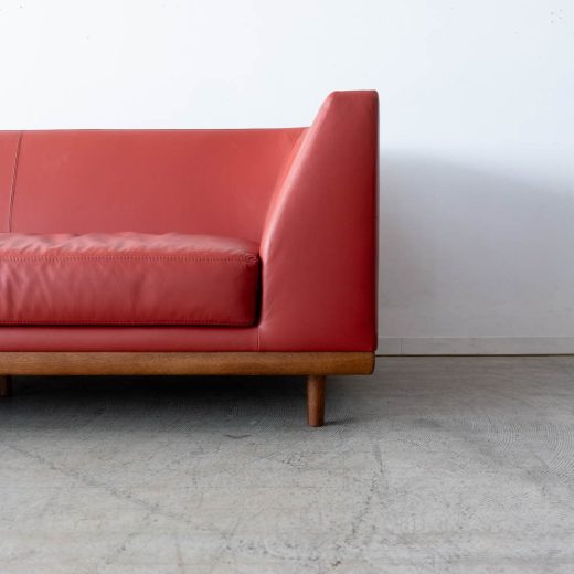 ［現品SALE］Crossover_SHOT カウチソファL MAHOGANY S1 テラコッタ（革SAランク）