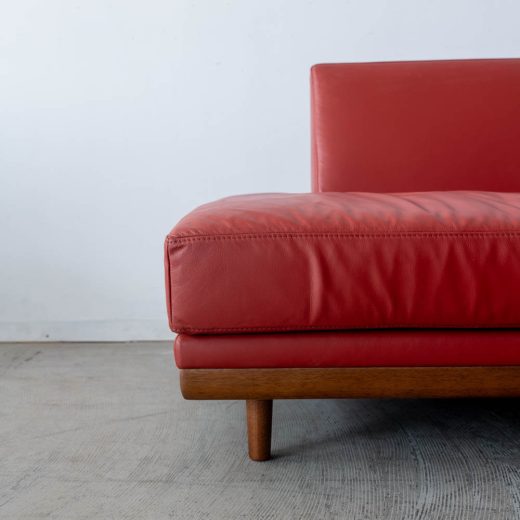 ［現品SALE］Crossover_SHOT カウチソファL MAHOGANY S1 テラコッタ（革SAランク）