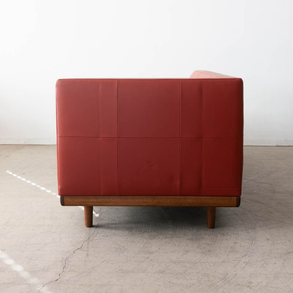 ［現品SALE］Crossover_SHOT カウチソファL MAHOGANY S1 テラコッタ（革SAランク）