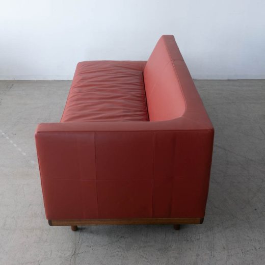 ［現品SALE］Crossover_SHOT カウチソファL MAHOGANY S1 テラコッタ（革SAランク）