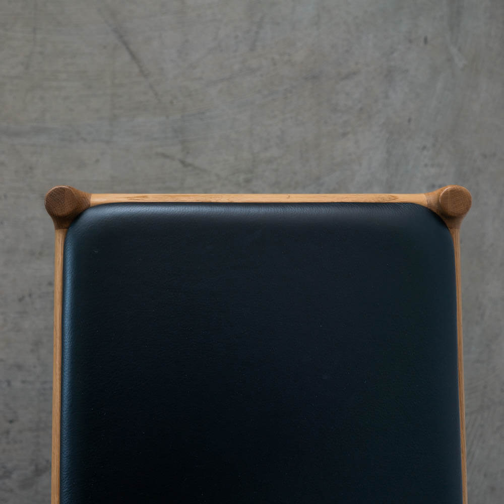 ［現品SALE］BRIDGE ベンチ120(NA) 座面R2ブラック(革) DC80202S-NN0-R2