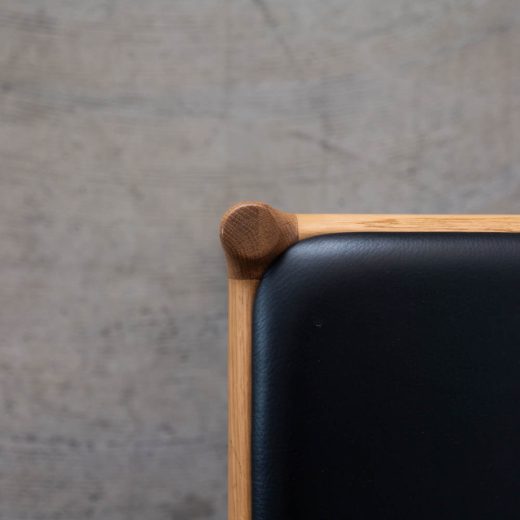 ［現品SALE］BRIDGE ベンチ120(NA) 座面R2ブラック(革) DC80202S-NN0-R2