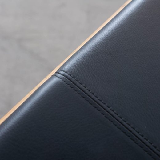 ［現品SALE］BRIDGE ベンチ120(NA) 座面R2ブラック(革) DC80202S-NN0-R2