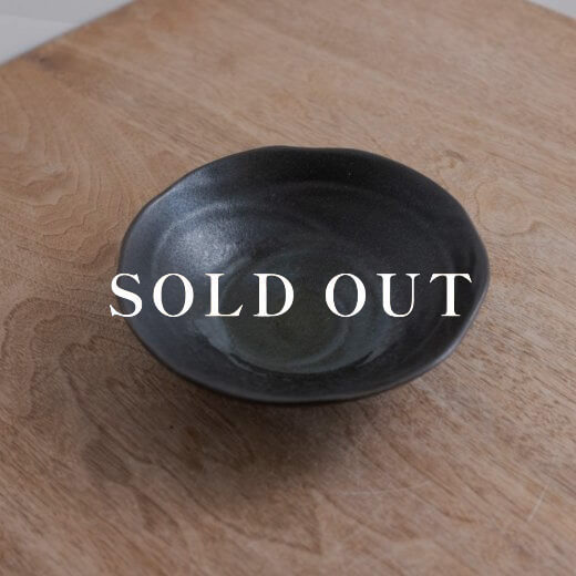 アウトレット食器（器市）の花紺黒 煮物鉢 売り切れ
