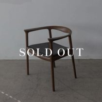 アウトレット家具の［数量限定］BRIDGE ライトチェア（DB）座面：R2ブラック（革）売り切れ