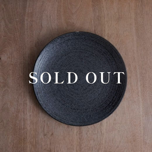 アウトレット食器（器市）のTSUMUJI 黒 メタ9寸皿 売り切れ
