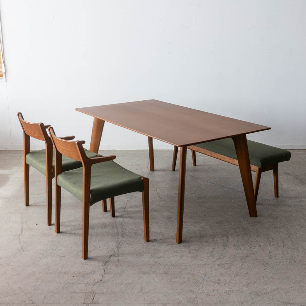 ［現品SALE］ダイニングテーブル DT067-15008570 レッドオーク / ウレタンROM-AI［ナガノインテリア］