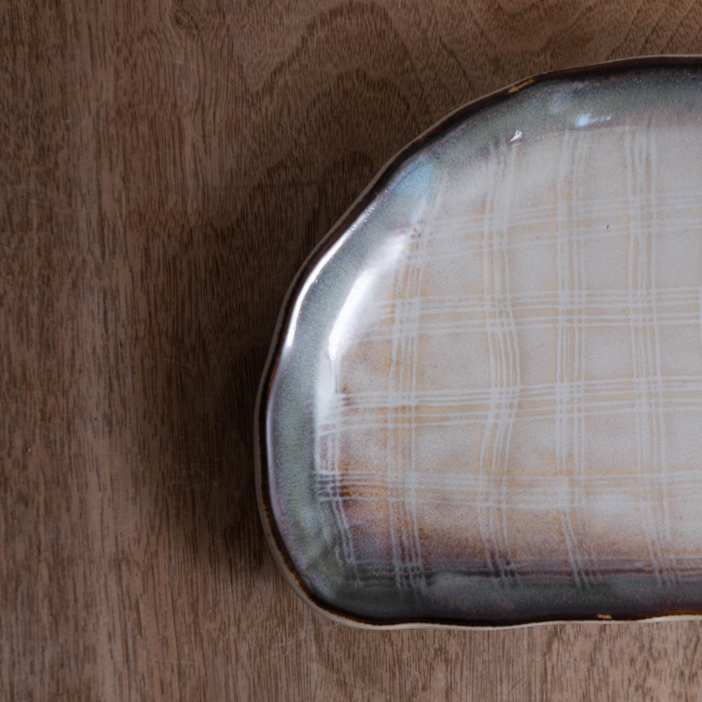 白均窯 半月皿 -器市-