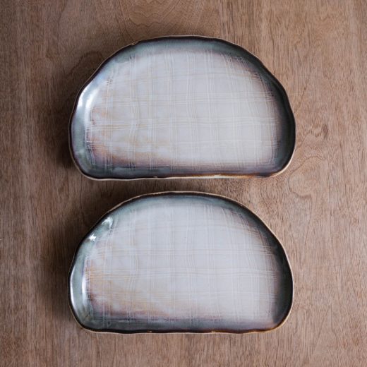 白均窯 半月皿 -器市-