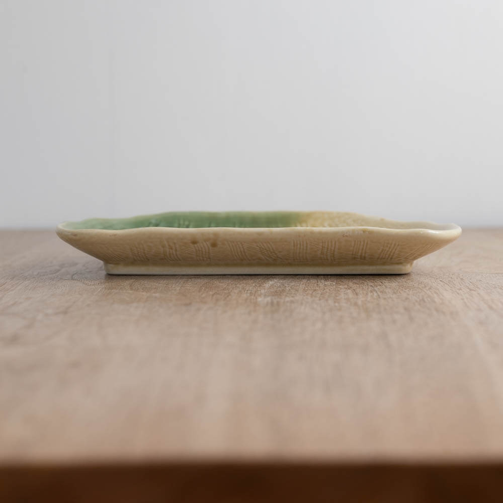 黄瀬戸吹き 半月皿 -器市-