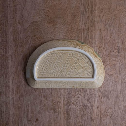 黄瀬戸吹き 半月皿 -器市-