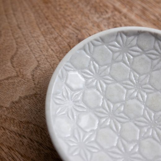 白麻波紋 丸3寸皿 -器市-