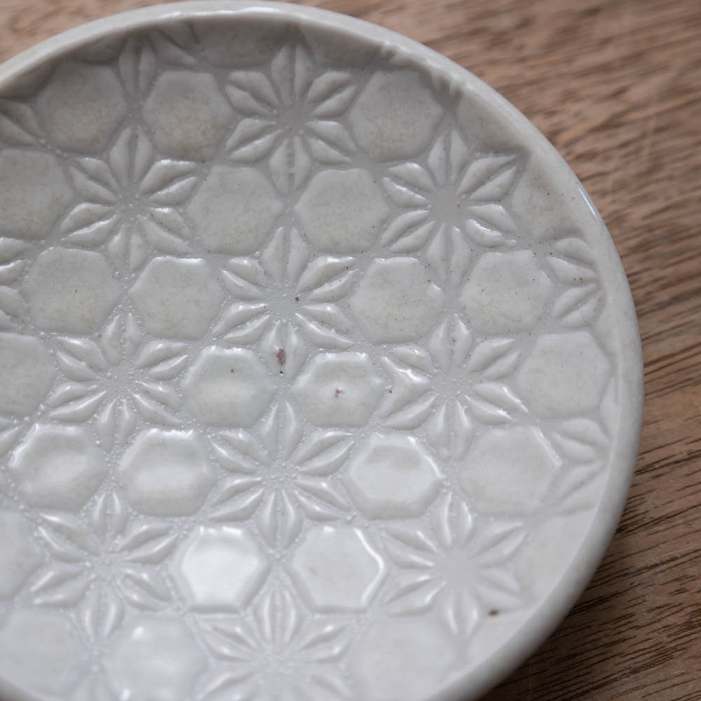 白麻波紋 丸3寸皿 -器市-