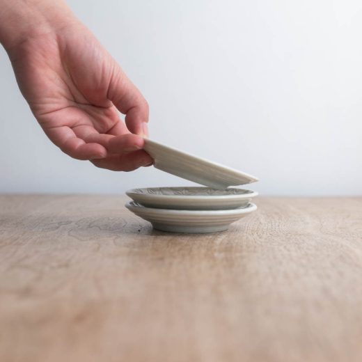 白麻波紋 丸3寸皿 -器市-