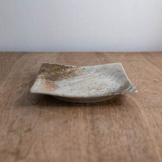 雪志野手引き 正角5.5皿 -器市-