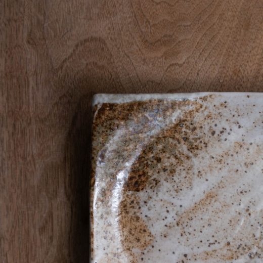 雪志野手引き 正角5.5皿 -器市-