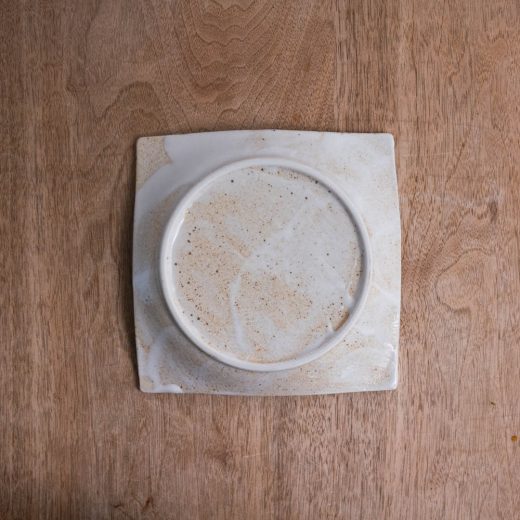 雪志野手引き 正角5.5皿 -器市-