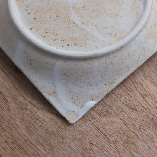 雪志野手引き 正角5.5皿 -器市-