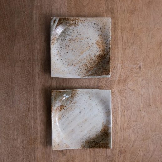 雪志野手引き 正角5.5皿 -器市-