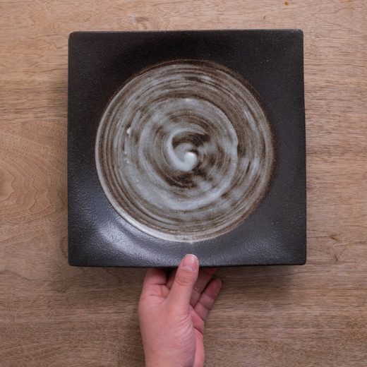 深山雪 手引き正角7.5皿 -器市-