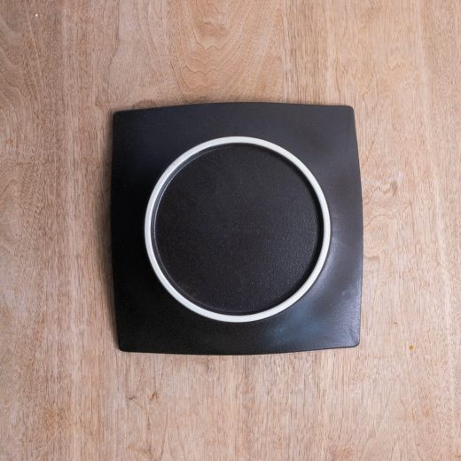 深山雪 手引き正角7.5皿 -器市-