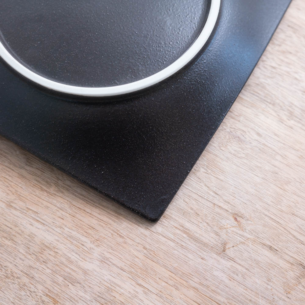 深山雪 手引き正角7.5皿 -器市-