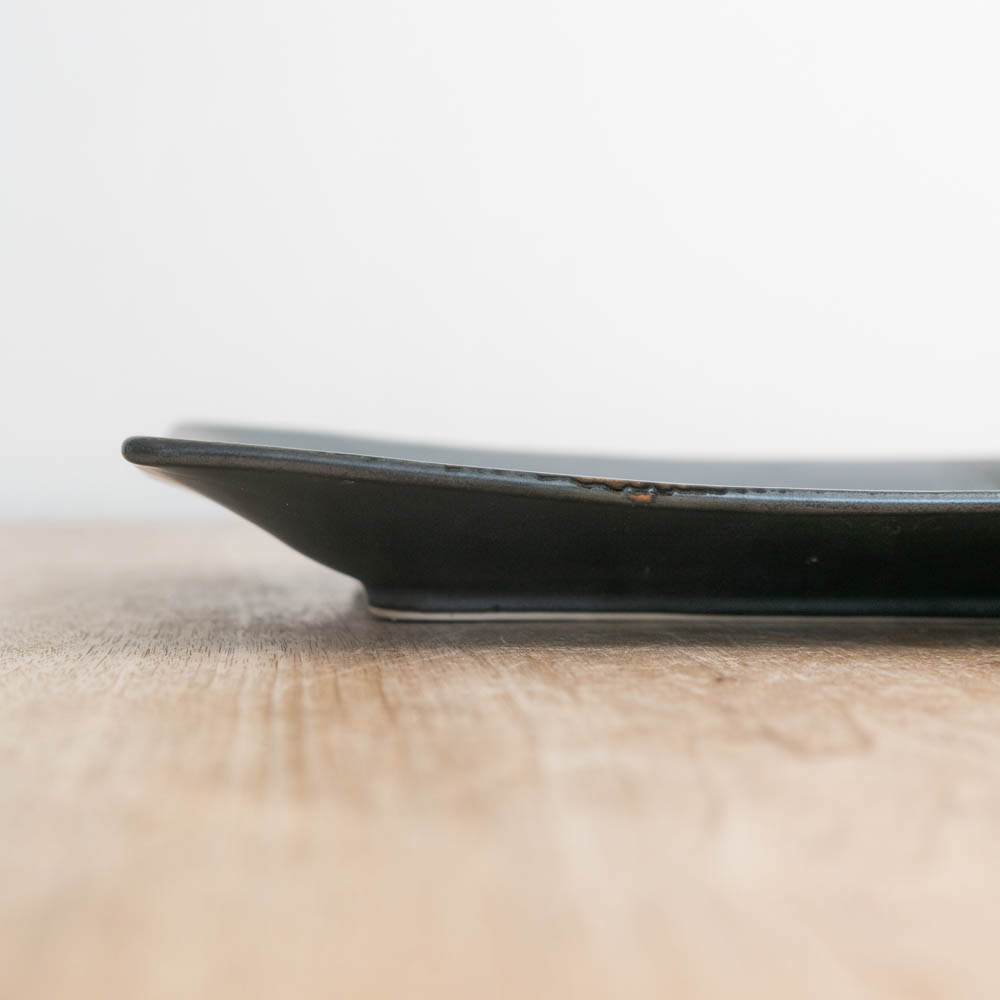 黒真珠 手引き長角尺一皿 -器市-