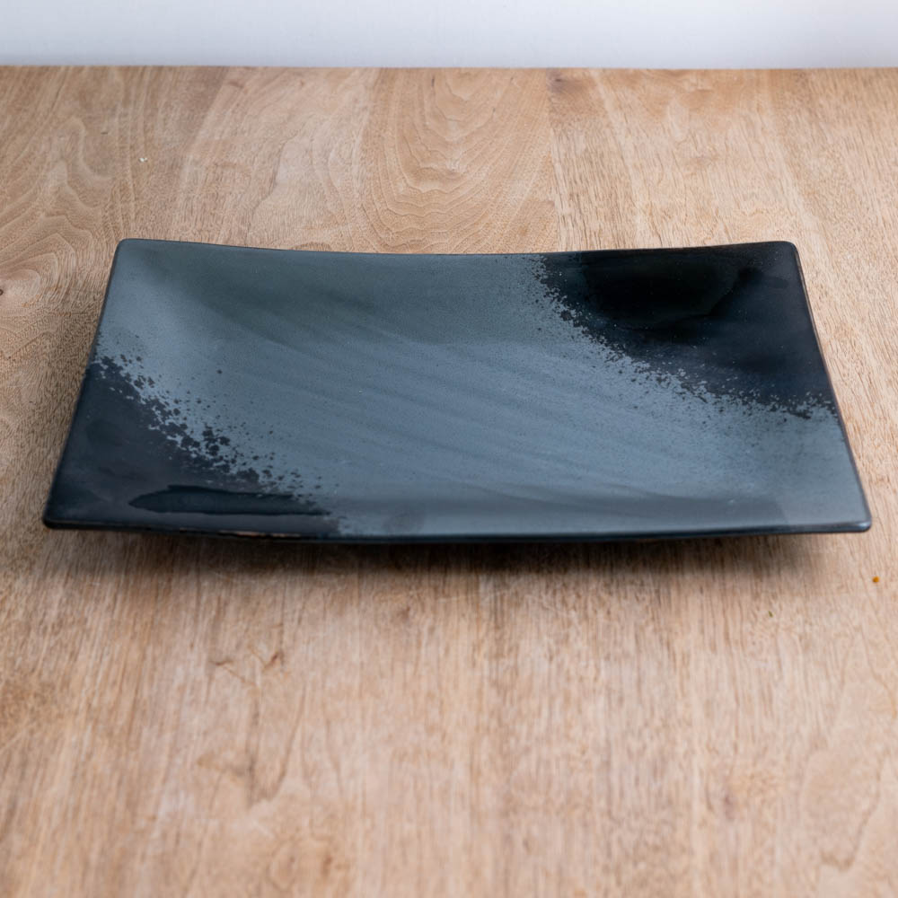 黒真珠 手引き長角尺一皿 -器市-