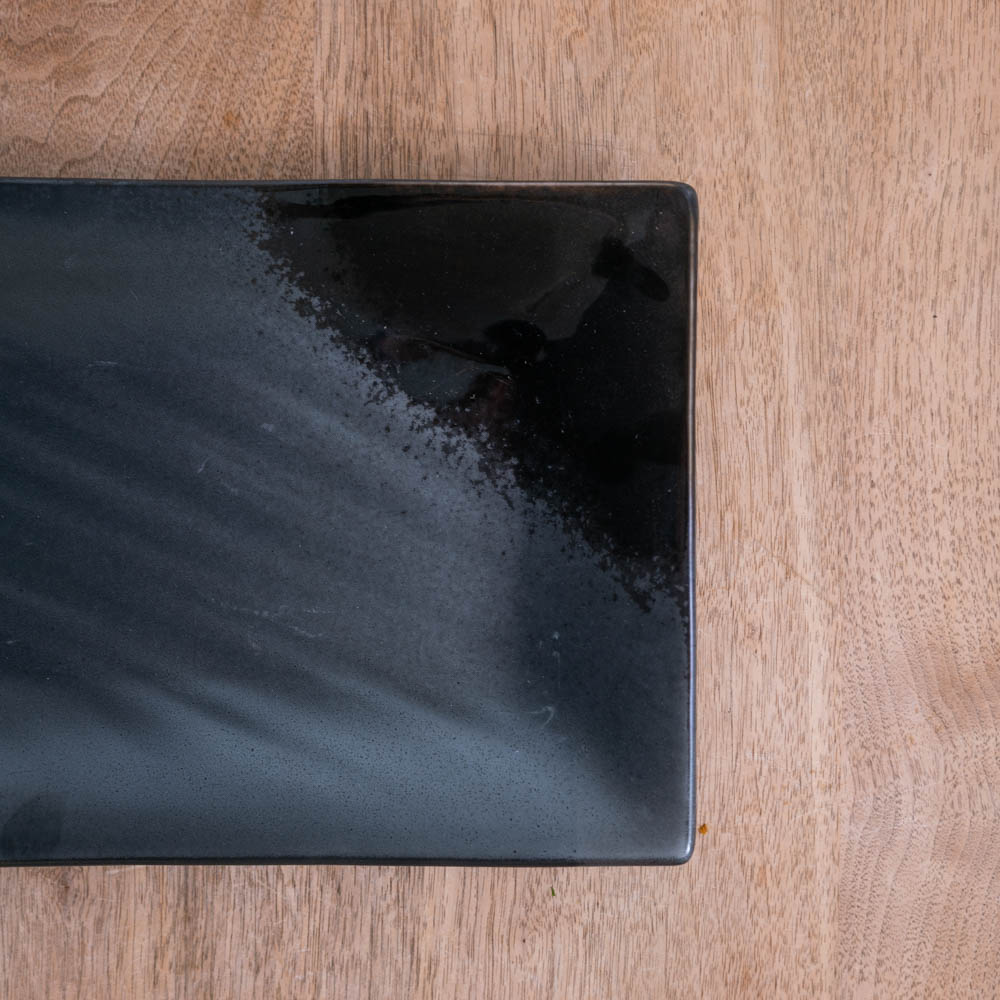 黒真珠 手引き長角尺一皿 -器市-