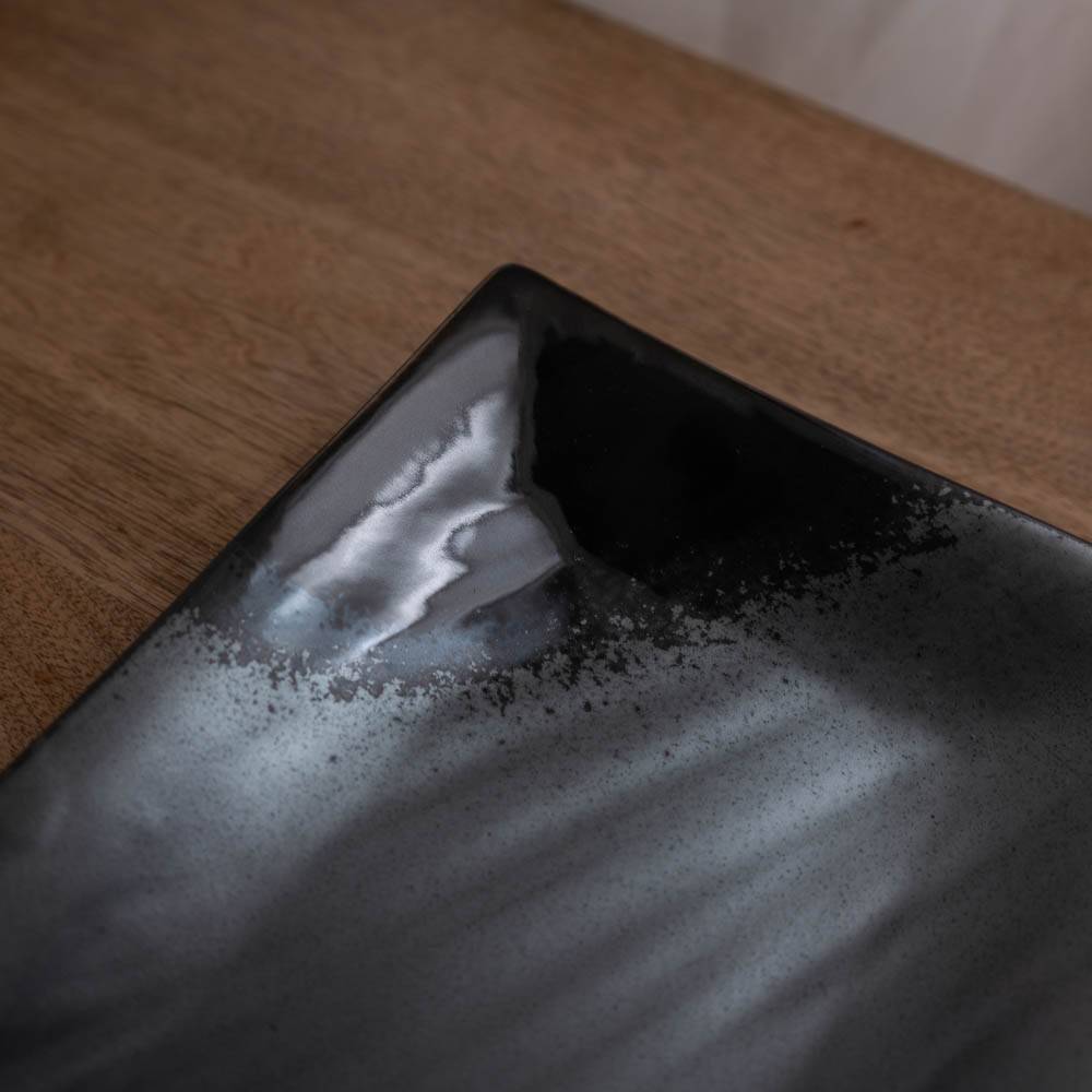 黒真珠 手引き長角尺一皿 -器市-