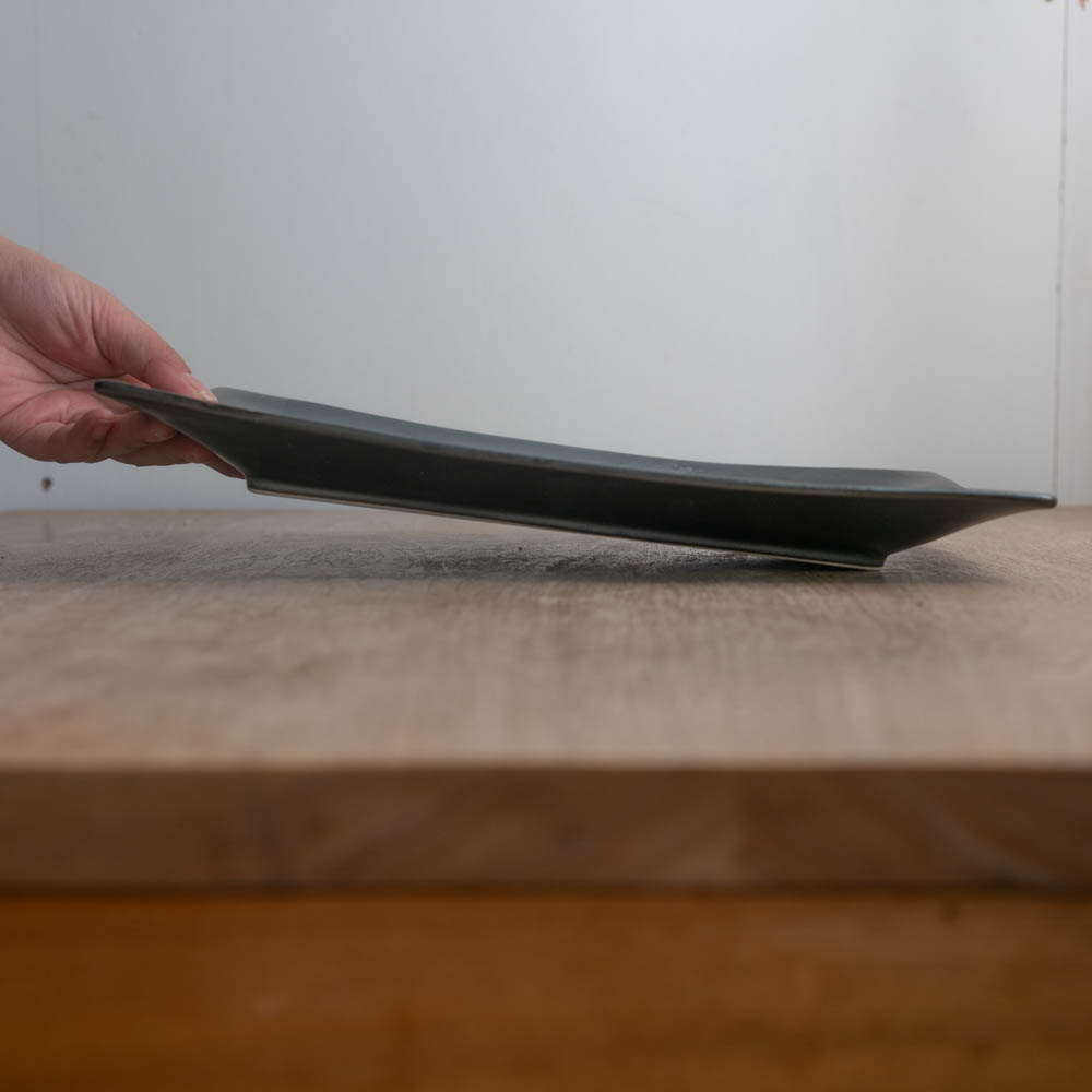 黒真珠 手引き長角尺一皿 -器市-