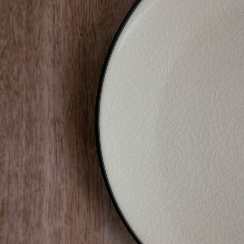 淵さび貫入 メタ22cm皿 -器市-